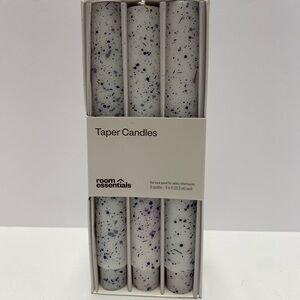 Room Essentials Speckled White and Purple Taper Candles